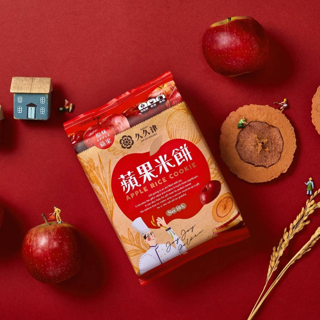 Joy Joy Golden - Apple Rice Crackers (10pcs)