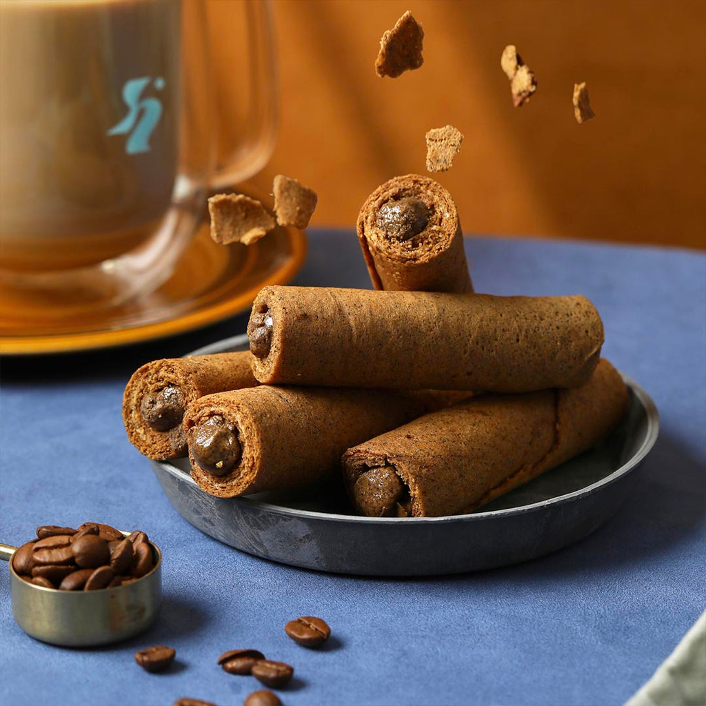 Hiwalk - Coffee Latte Filled Extra Thick Egg Rolls (8 rolls in a box)