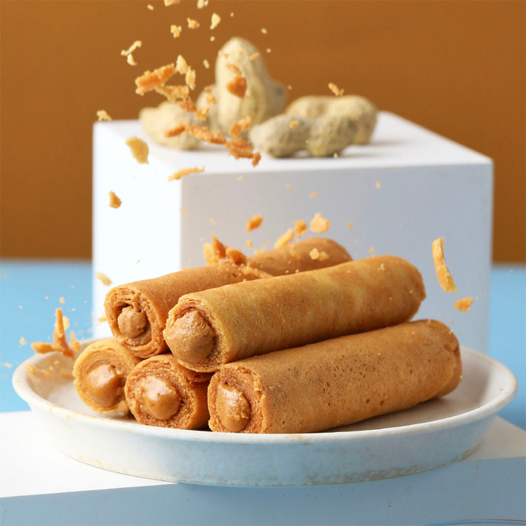 Hiwalk - Peanuts Filled Extra Thick Egg Rolls (4 packs/ 8 rolls in a box)