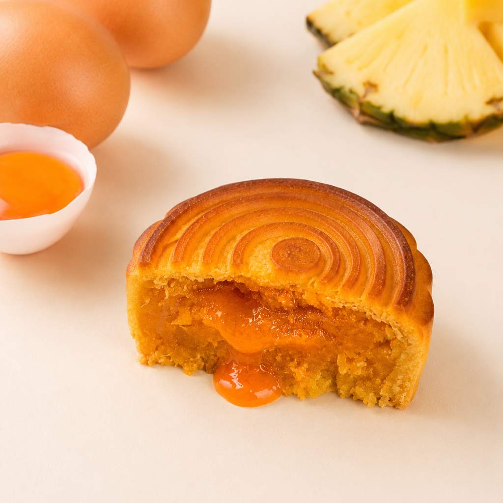 ORIG.CO - Lava Custard Pineapple Mooncake (2pcs) - Made with SunnyHills Pineapple