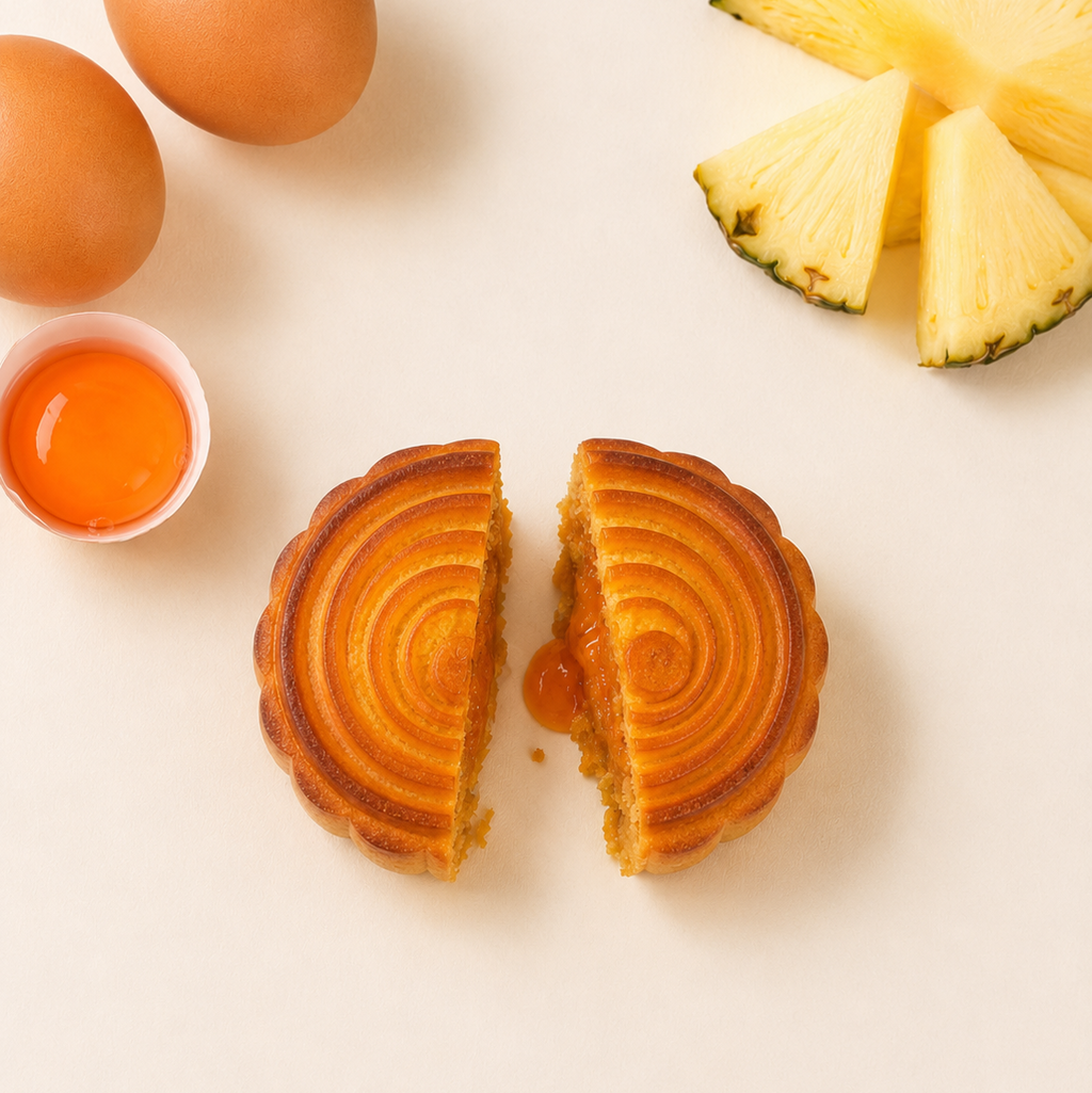 ORIG.CO - Lava Custard Pineapple Mooncake Mid-Autumn Gift Set (5pcs) - Made with SunnyHills Pineapple